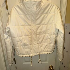NWT Francesca's Collections Cream Puffer Jacket